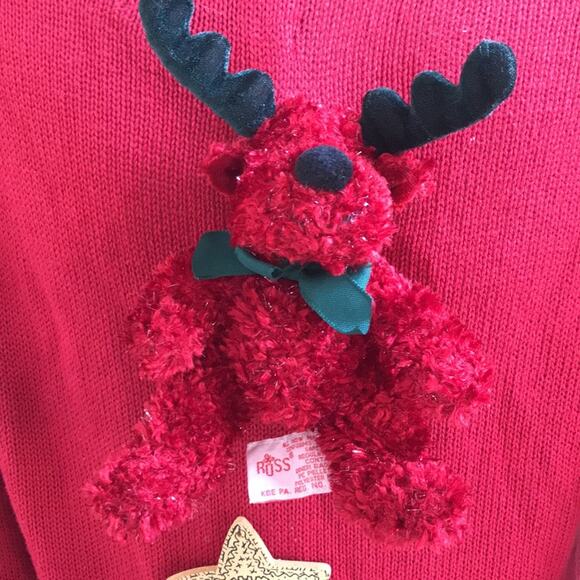 Ugly Sweater Kit Christmas Embellishment Sweater Red Women's Size Small - Picture 8 of 11